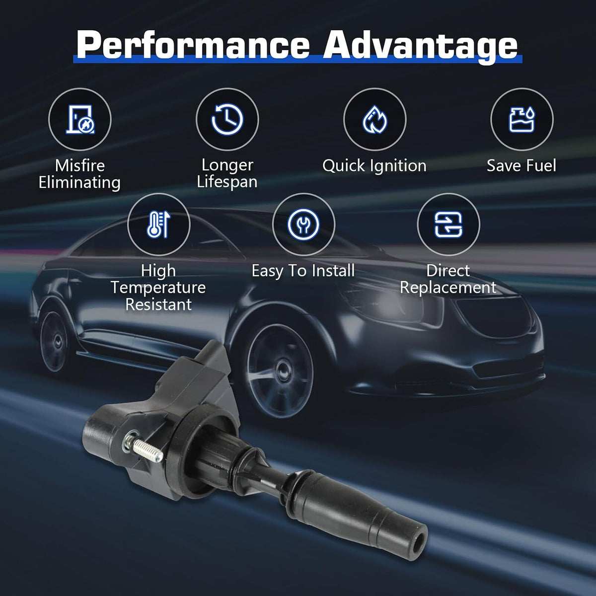 ya 9 10.24 6x Ignition Coils & Iridium Spark Plugs For 2016-2020 for Cadillac ATS CT6 CTS XT5