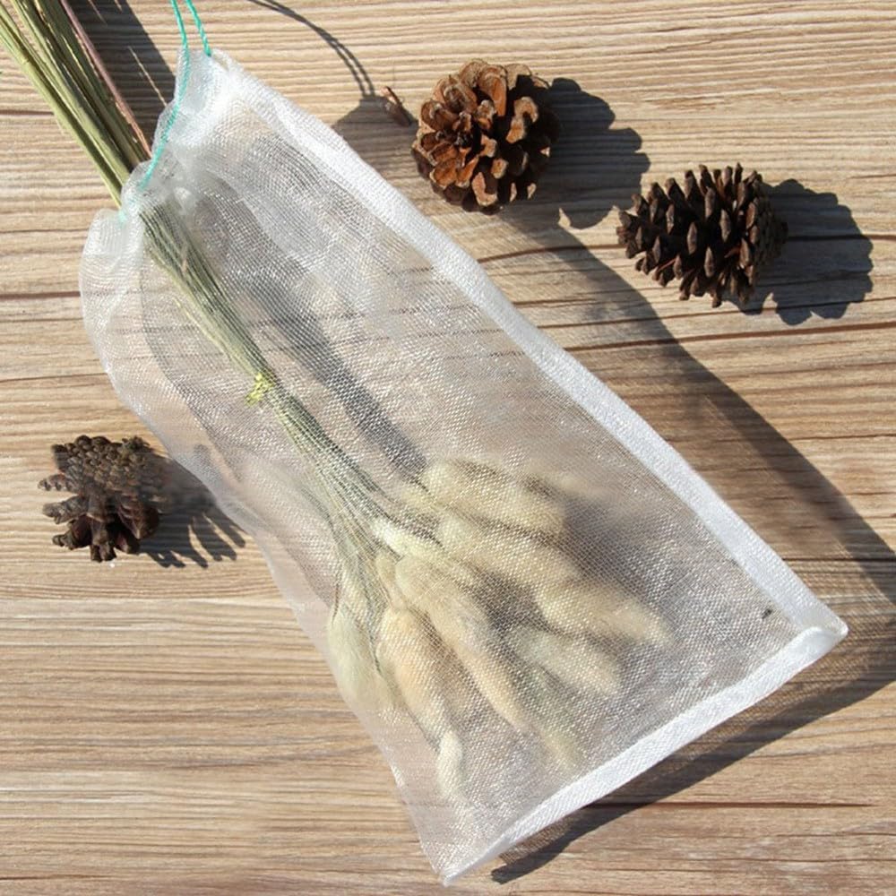 ya 14 9.20 baidi 10pcs 25 * 35cm Drawstring Nylon Mesh Filter Media Bag for Aquarium Garden Pond-1