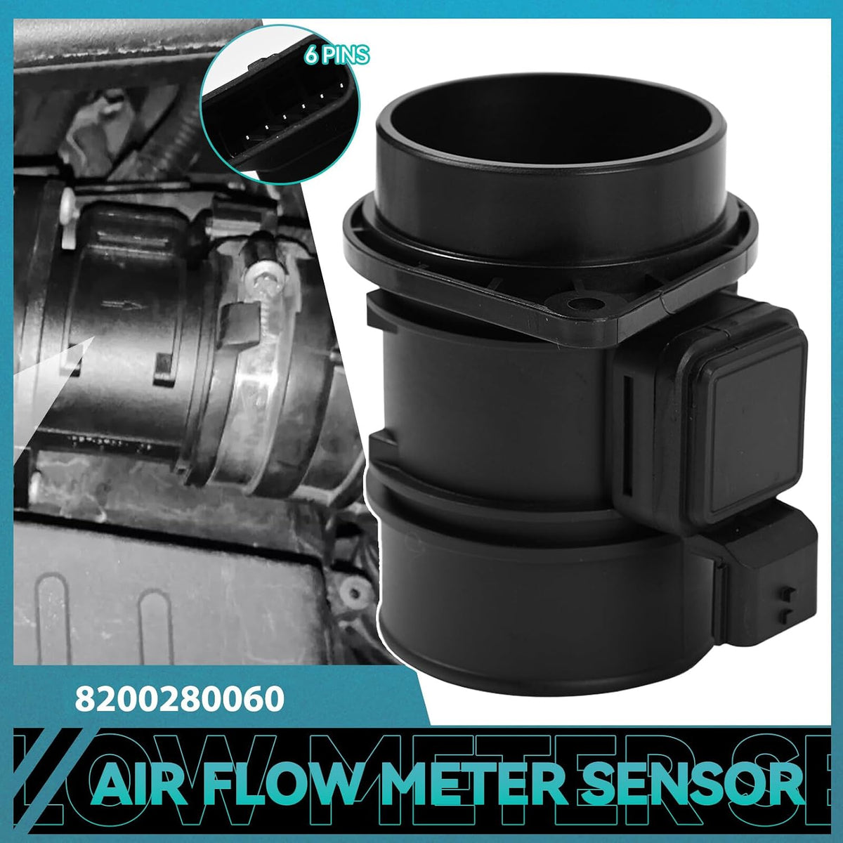 ya 11 9.14 baidiFor Vauxhall Vivaro for Renault for Nissan MAF Mass Air Flow Sensor 8200280060 93856812