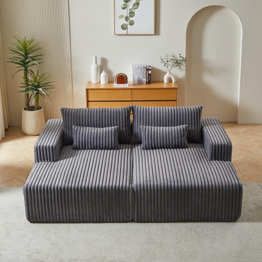 ya 28 10.13 baidi Cloud Plush Reclining Sleeper Sofa 87 Oversized Sectional Chaise