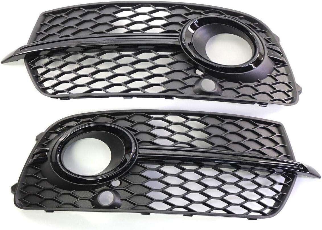 ya 9 10.24 A Pair Front Fog Light Grill Grille Cover Fit for Audi Q5 Sport S-Line 2013