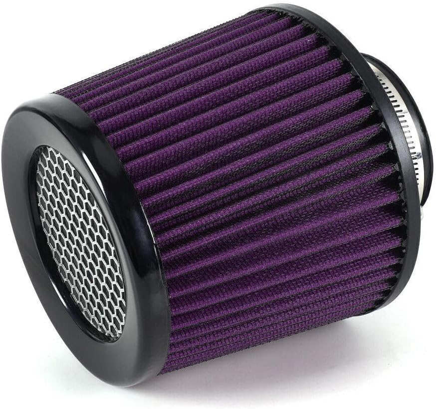 ya 13 9.15 baidi 3in 76mm Purple High Flow Inlet Cold Air Intake Cone Replacement Dry Air Filter