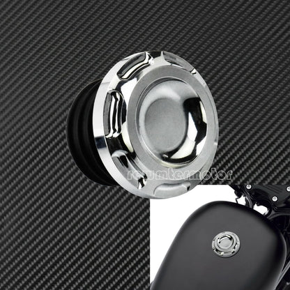 ya 9 10.24 Chrome Gas Cap Fuel Tank Cover Right-hand Thread Fit for Harley Heritage Softail