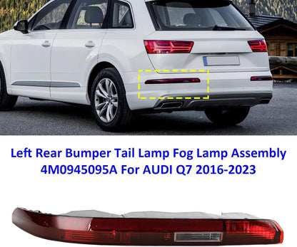 ya 10 9.16 zhengce Left Rear Bumper Tail Lamp Fog Lamp Assembly 4M0945095A for AUDI Q7 2016-20