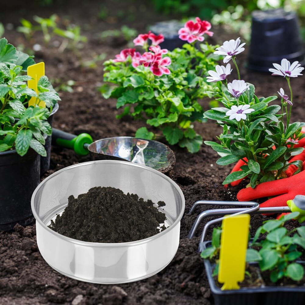 ya 14 9.20 baidi Beach Sand Sifter Manual Soil Strainer Stainless Steel Mesh S n Tool Sieve US-1