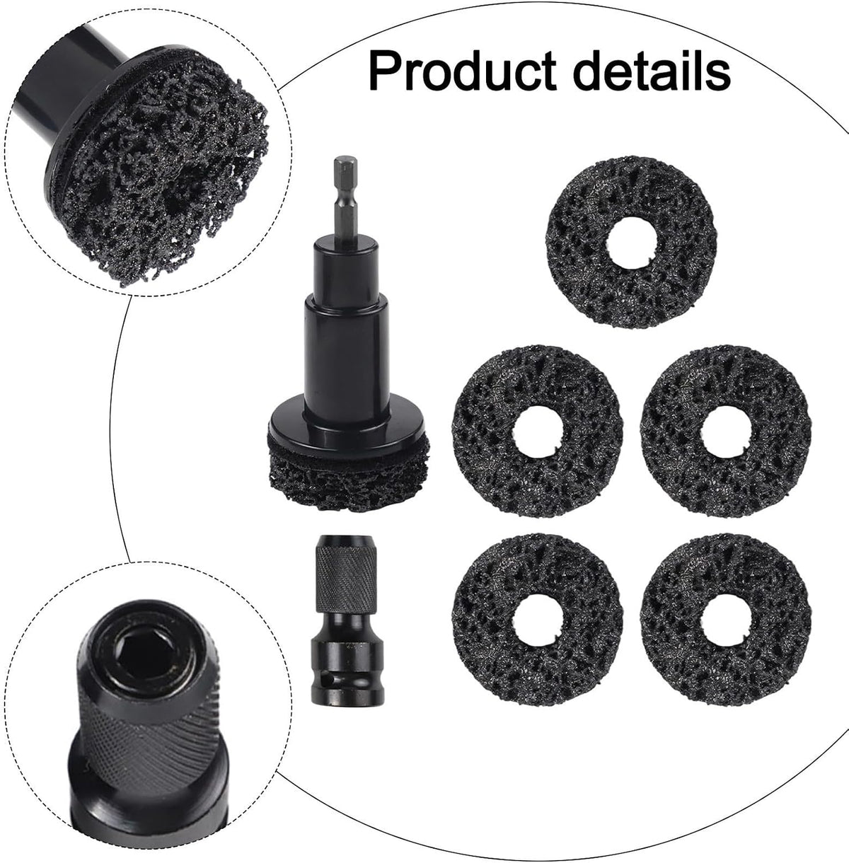 ya 13 9.15 baidi Comprehensive 8PCS Rust Removal Tools for Car Hub Shafts and Brake Disc Care