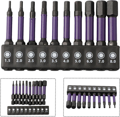ya 26 10.21 baidi Reliable Magnetic Screwdriver Bit Set 10 Pc H1 5H6 Suitable for Impact Drilling