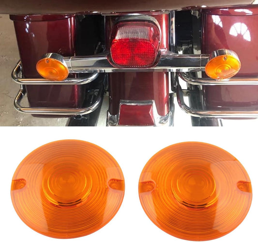 ya 2 8.15 Motorcycle Amber Turn Signal Light Flat Lens Covers for Harley Davidson Touring