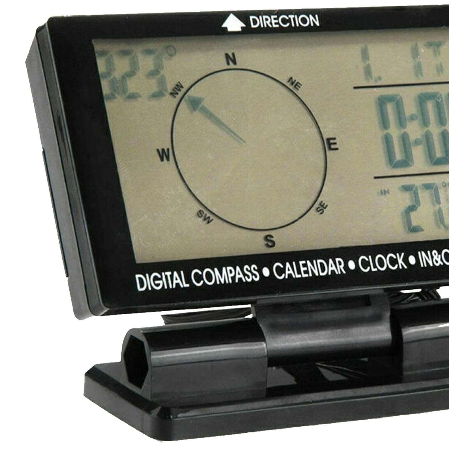ya 6 8.24 baidi Car Digital Compass 4.6 Inch LCD Display Blue LED with Clock Thermometer Calendar 