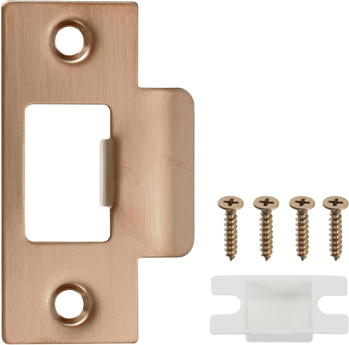 ya 26 10.21 baidi 2-3/4 Stainless T Strike Door Lock Strike Plate with Screw, Rose Gold 1 Pcs