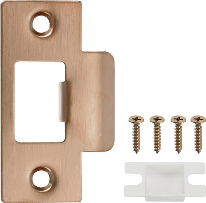 ya 26 10.21 baidi 2-3/4 Stainless T Strike Door Lock Strike Plate with Screw, Rose Gold 1 Pcs-2