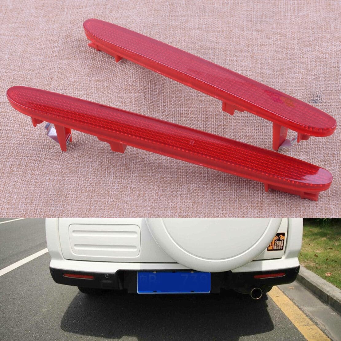 ya 13 9.15 baidi for Honda CRV for Acura TSX 05-06 Rear Bumper Reflector Light Lamp Lens Red