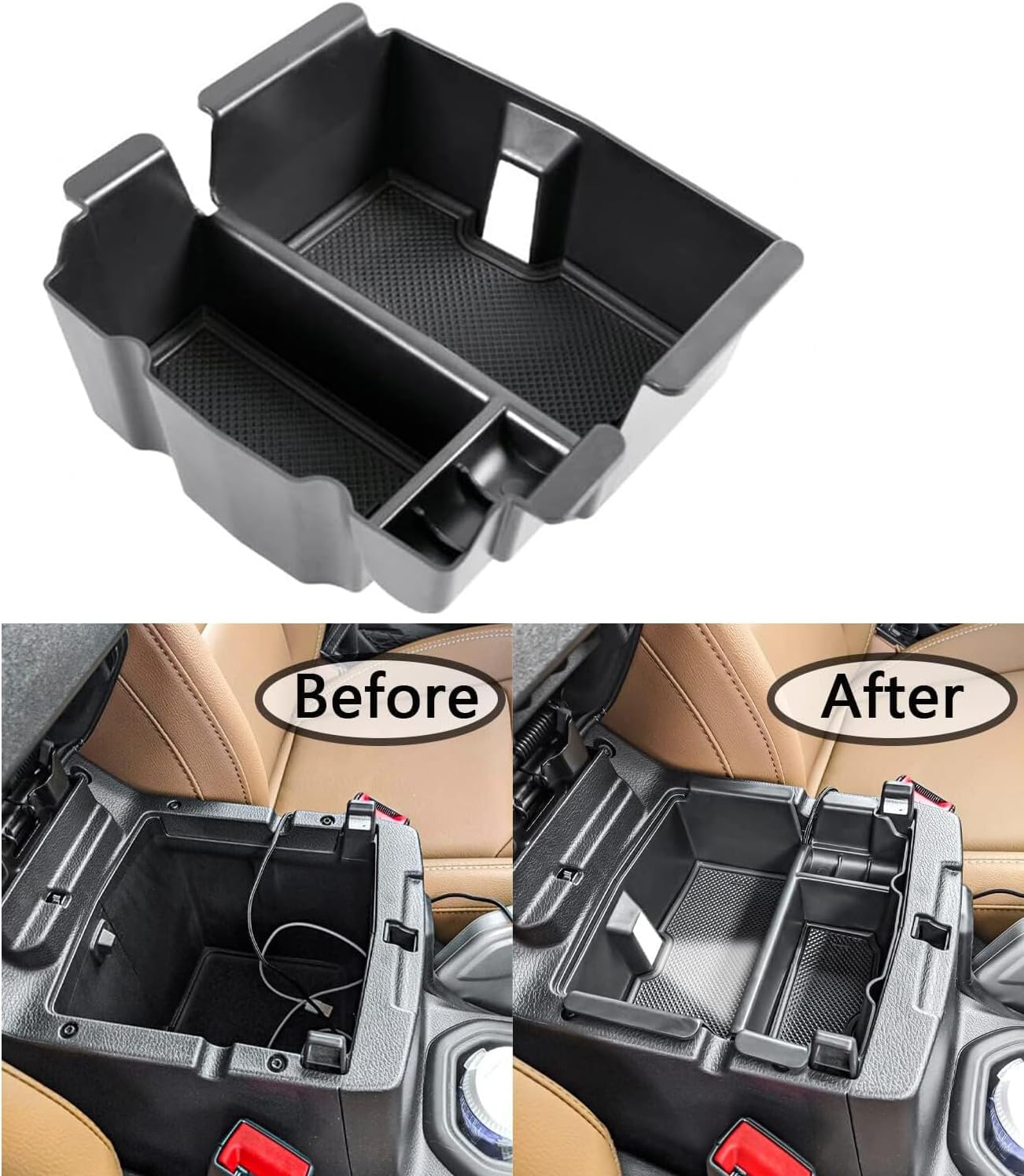 ya 8 8.24 baidi For 2020-2024 for Jeep for Wrangler Gladiator Center Console Organizer Trays Storage Box