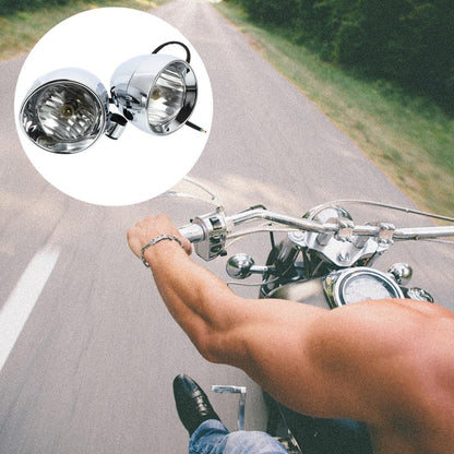 ya 6 8.24 baidi 2 Pcs Retro Bullet Fog Light Auxiliary Driving Motorcycle Headlight