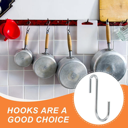 ya 26 10.21 baidi 2.5¡±S Hooks for Hanging, 10 Pack Hooks for Kitchen, Bedroom, Silver Tone