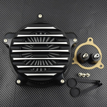 ya 5 8.10 Chrome Stripe Air Cleaner Gray Air Filter Fit for Harley Touring Street Glide 08