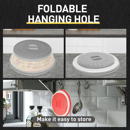 ya 14 9.20 baidi 2 Pcs Foldable Microwave Splash Cover, Plate & Bowl Splash Guard,Fruit Strainer-1