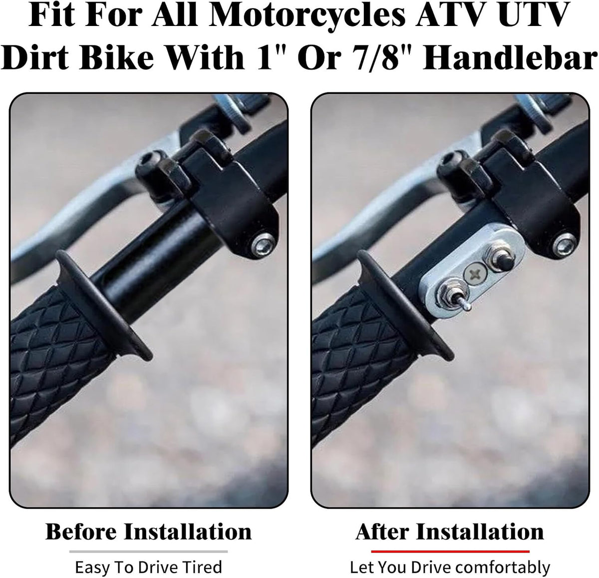 ya 4 8.14 Chrome for Mini Control Toggle Push Switch ON/OFF Button For Universal 1 Handlebar