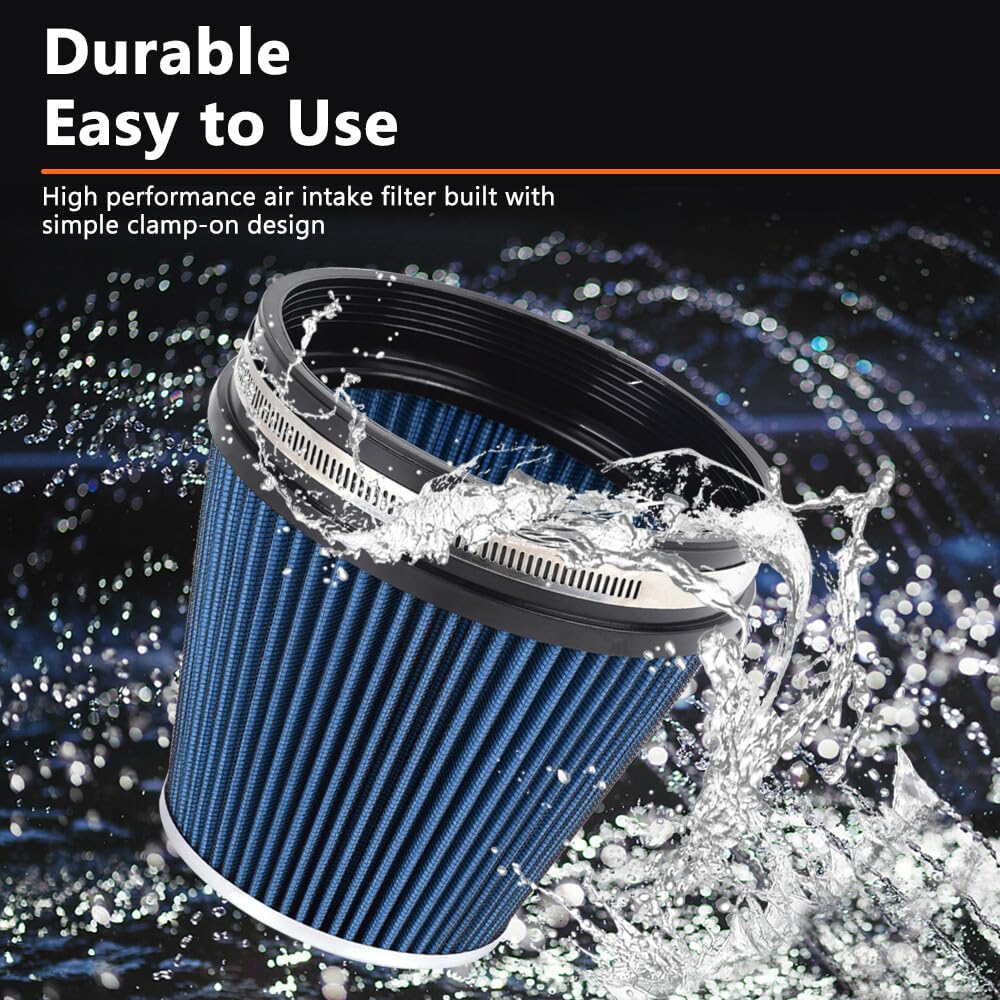 ya 13 9.15 baidi BLUE 6 152mm Inlet Air Filter Truck Air Intake Cone Replacement Dry 6 Tall