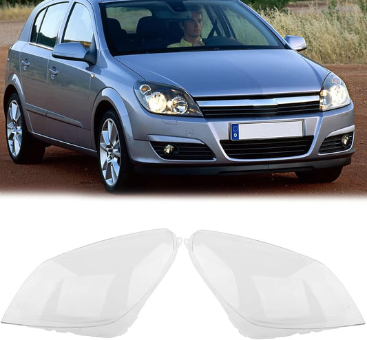 ya 4 8.10 2X Front Halogen Headlight Headlamp Cover Lamp Lens for Opel for Astra H 2007-2010