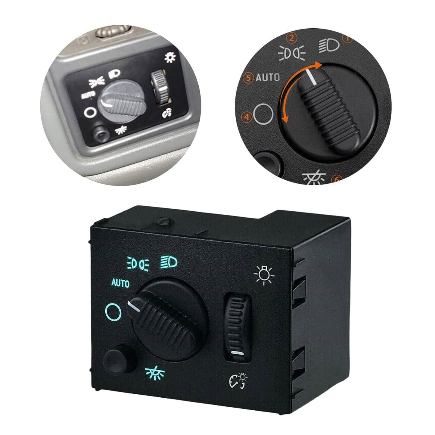 ya 6 8.24 baidi Green LED Headlight Switch for 03-06 for Chevy Silverado Suburban Tahoe Sierra at
