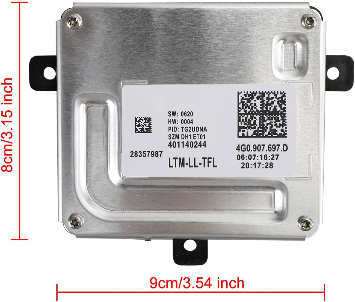 ya 10 9.16 zhengce LED Daytime Running Light Module Headlight Control Unit 4G0907697D for Audi
