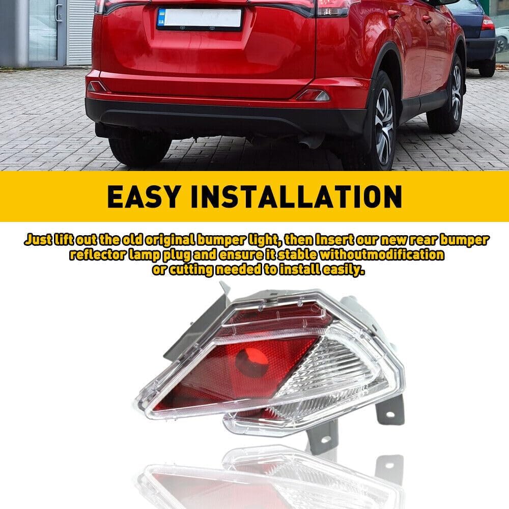 ya 2 8.15 Suitable for 2016 and 2017 for Toyota RAV4 rear bumper reflector stop light LH right grip 2 sides