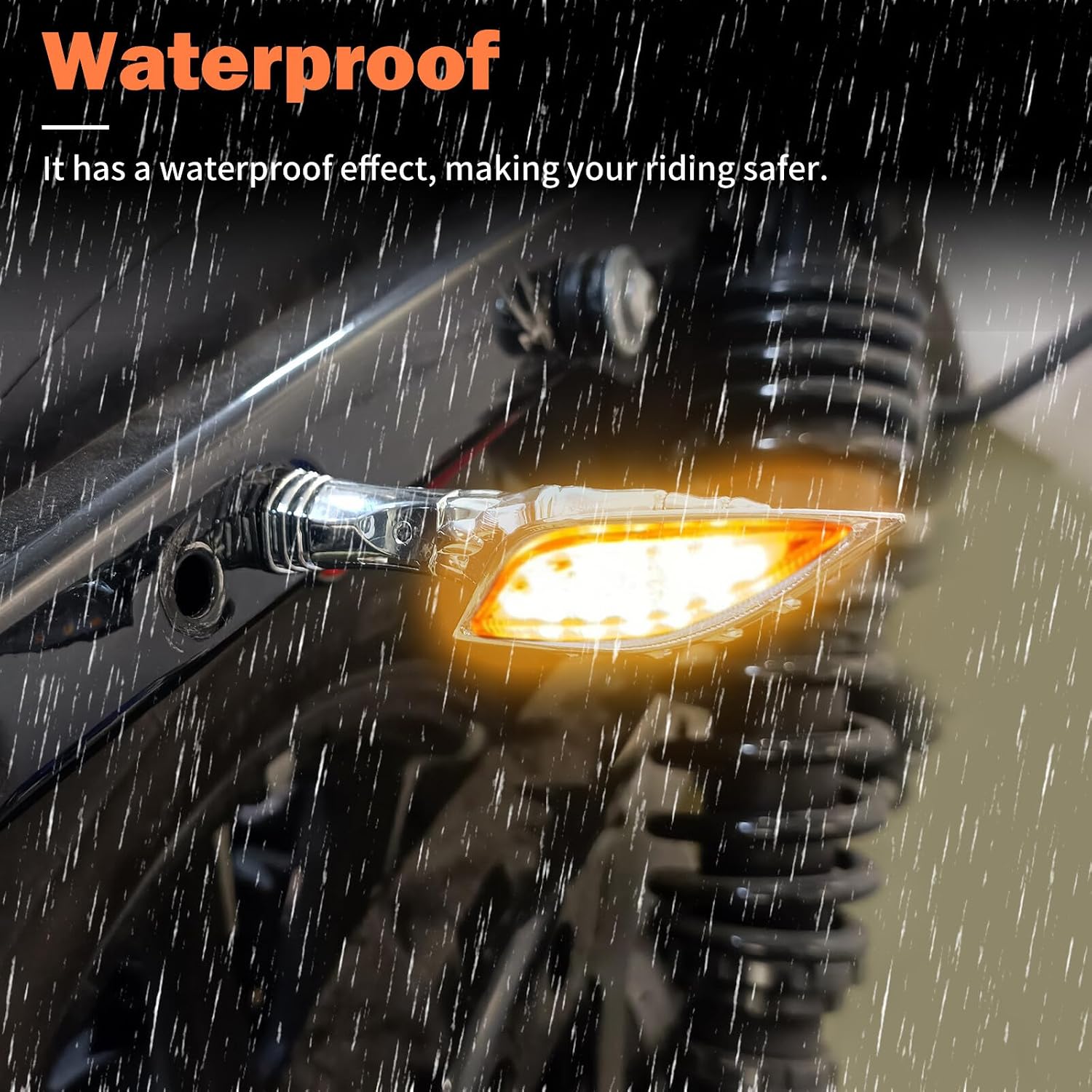 ya 2 8.15 2x Chrome for Mini Skull Amber Yellow Turn Signal Light For Universal 8mm Motorcycle