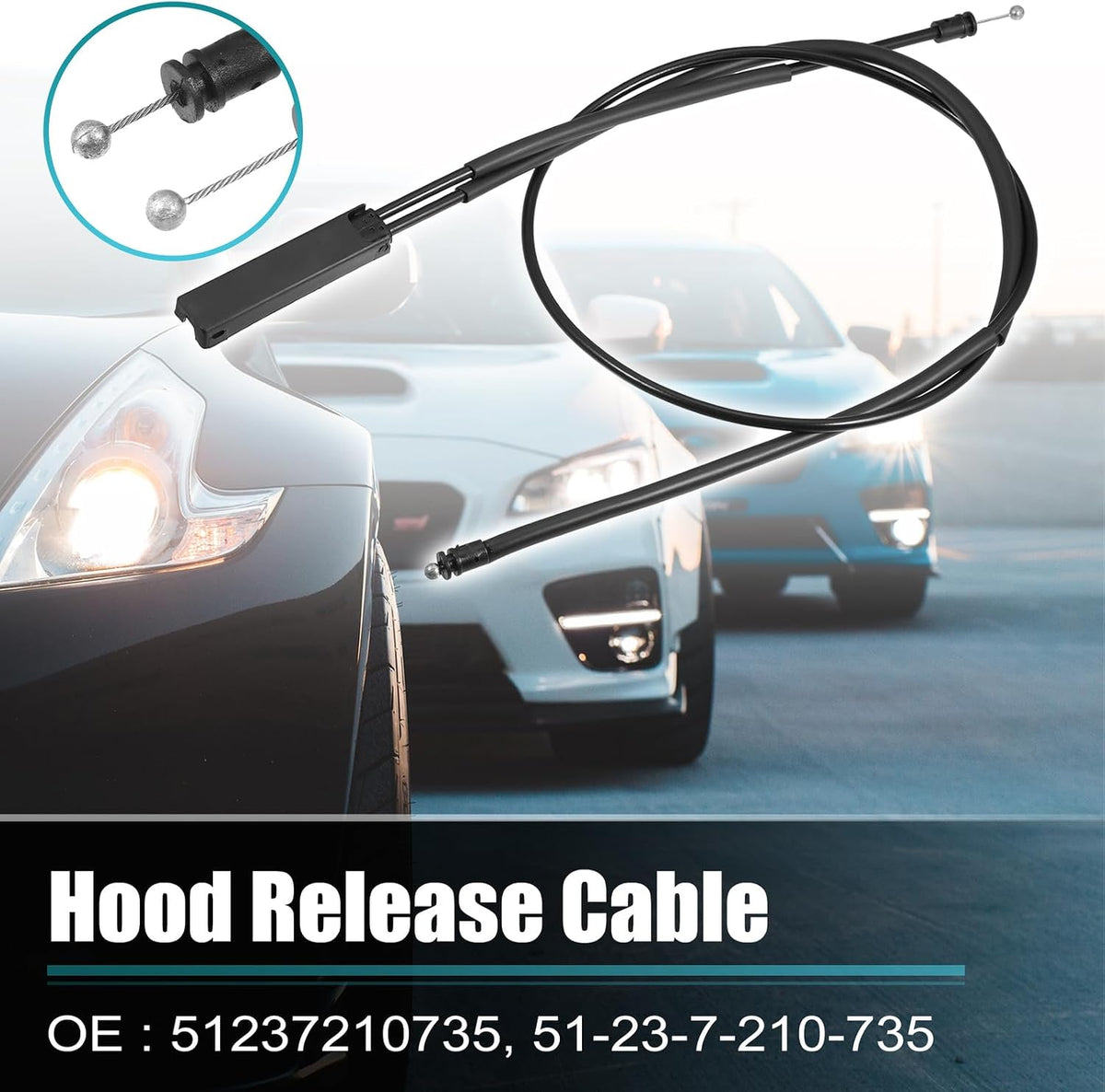 ya 10 9.16 baidi 51237210735 51-23-7-210-735 Car Hood Release Cable Suitable for BMW X3 X4 Black