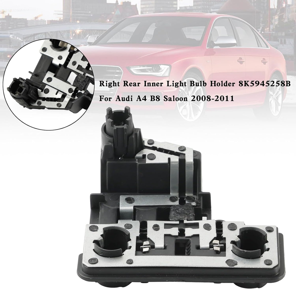ya 10 9.16 zhengce Right Rear Inner Light Bulb Holder 8K5945258B for Audi A4 B8 Saloon 2008-20