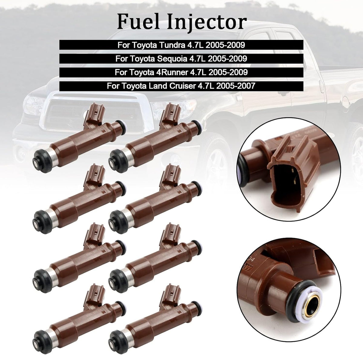 ya 14 9.20 zhengce 8PCS Fuel Injector 23250-50060 for TUNDRA SEQUOIA 4RUNNER for GX470 LX470-1
