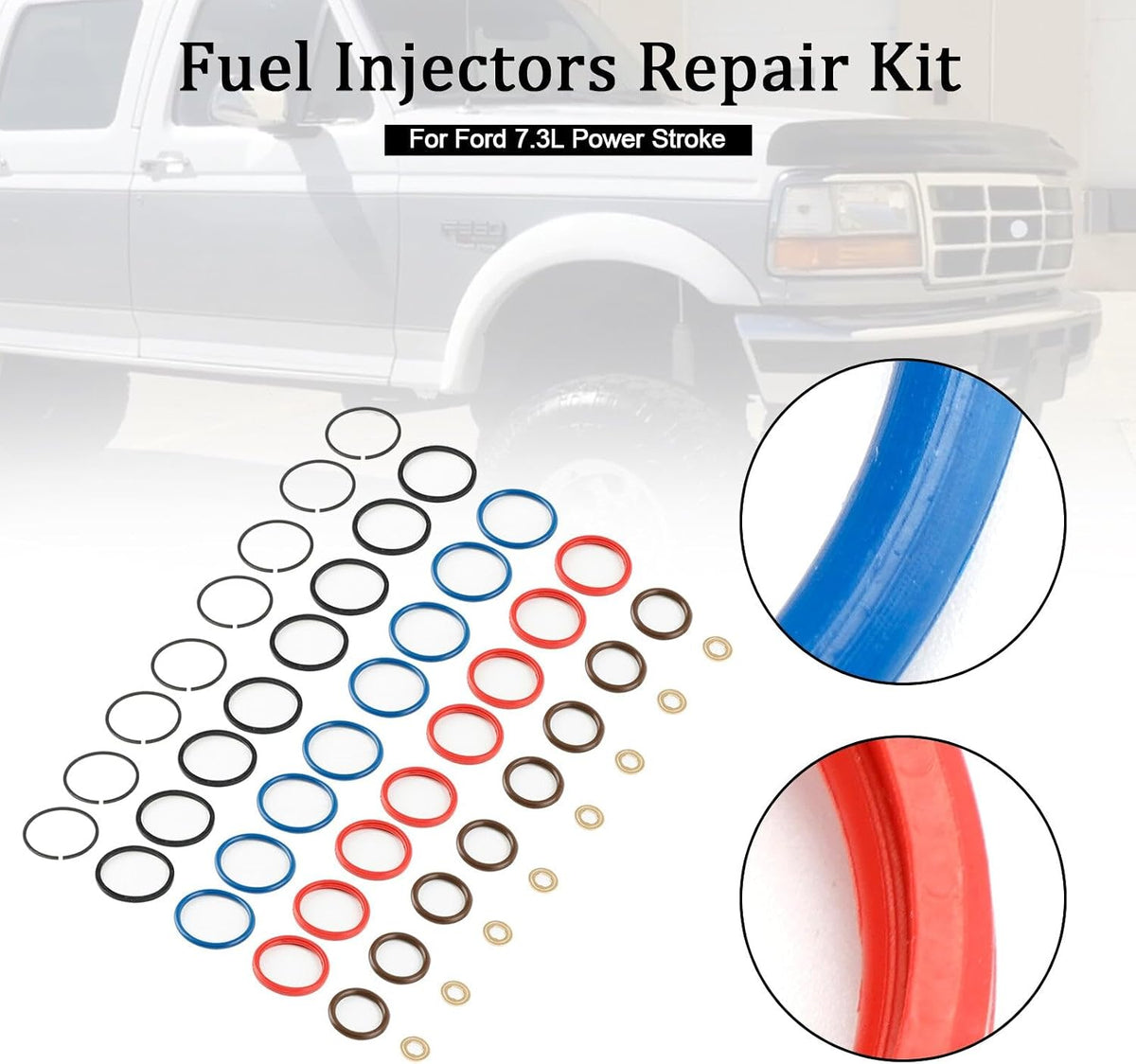 ya 14 9.20 zhengce 8PCS Fuel Injector Repair Kit XC3Z9229AB for 7.3L Power Stroke CM5010-1