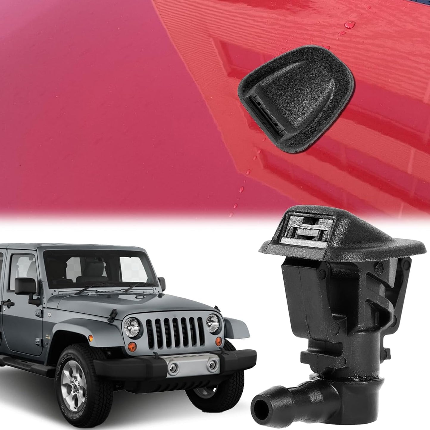 ya 2 8.15 Pcs Front Window Washer Jet Nozzles Set for Jeep for Wrangler JK 13-17#68164356AB