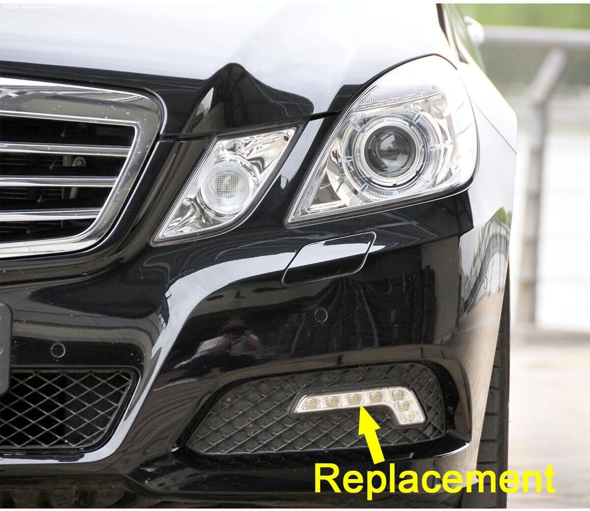 ya 7 8.24 baidi One pair of left and right daytime running lights LED DRL fits 2010-13 for Mercedes W212 E350/550