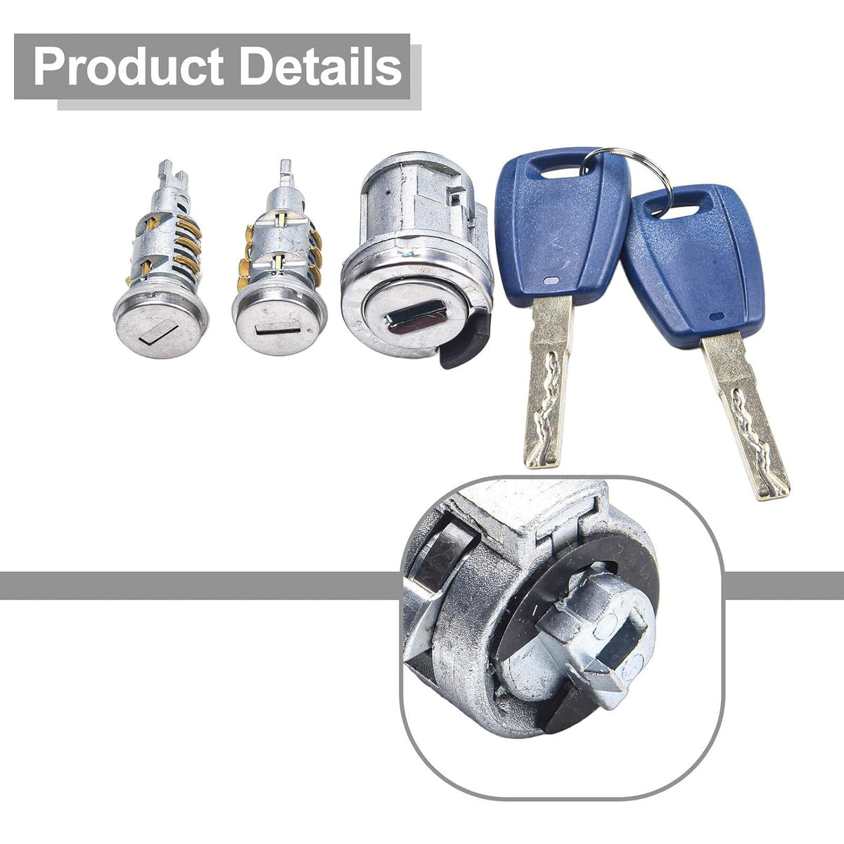 ya 23 10.7 baidi Lock Cylinder Key Door Lock Silver Spare Parts Door Lock
