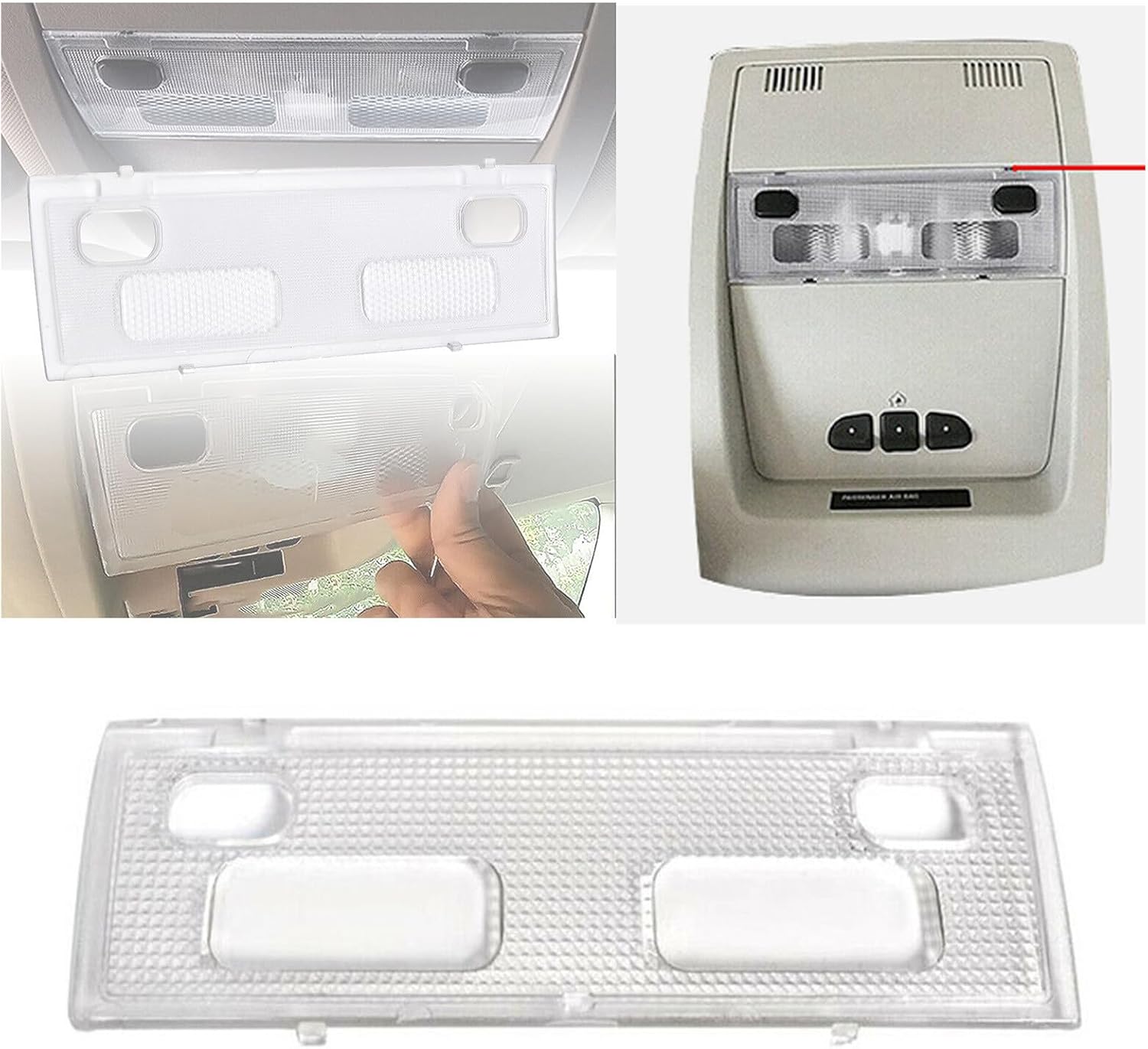 ya 4 8.24 baidi Clear Lens Protector for 2007-14 for Chevrolet Silverdo Sierra Tahoe Map Dome Light 15911049