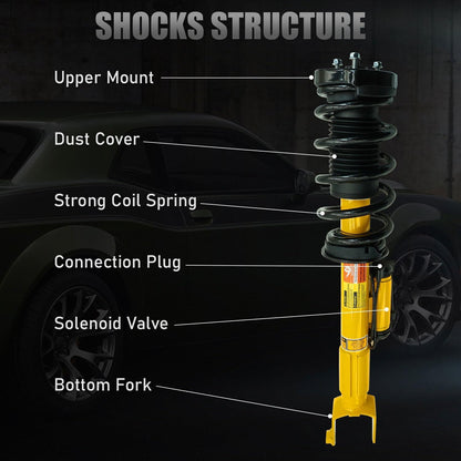 ya 12 10.8 baidi 2x Front Shocks Struts Spring Assys for Dodge for Challenger for Charger SRT SXT 2015-