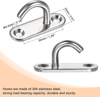 ya 26 10.21 baidi Ceiling Hooks 304 Stainless Steel Wall Mounted 45x15mm for Hanging Plants 2Pcs