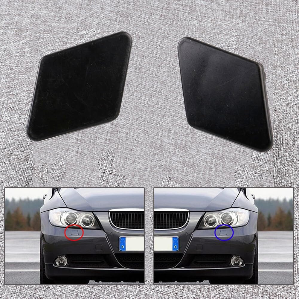 ya 27 10.13 baidi Pair Washer Nozzle Cover Front Fits for BMW 3-Series E90 E91 2005-2009 Left & Right