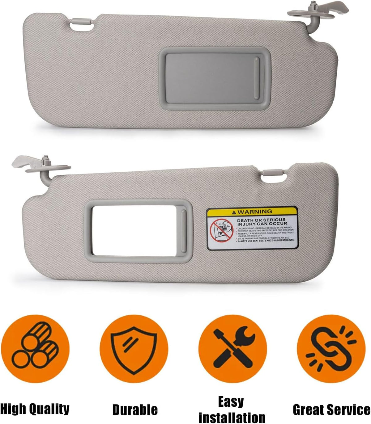 ya 11 9.14 baidi2X Left+Right W/Mirror Sun Visor for Hyundai for Elantra 2015 GLS Sedan 4-Door 1.8L