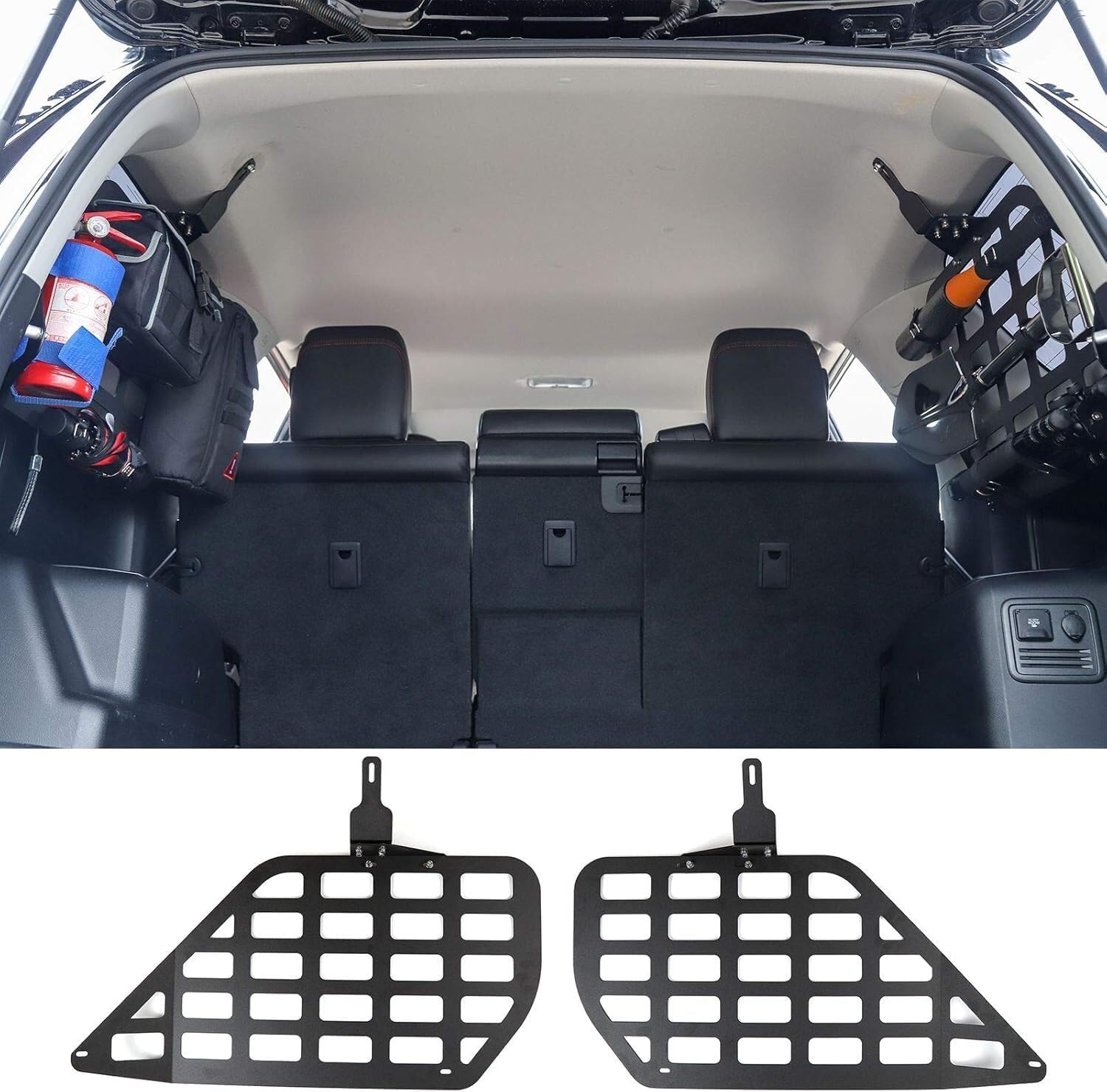 ya 2 8.15 Modular Storage Panel Rear Shelf Trunk Rack for Toyota for 4Runner 2010-2020