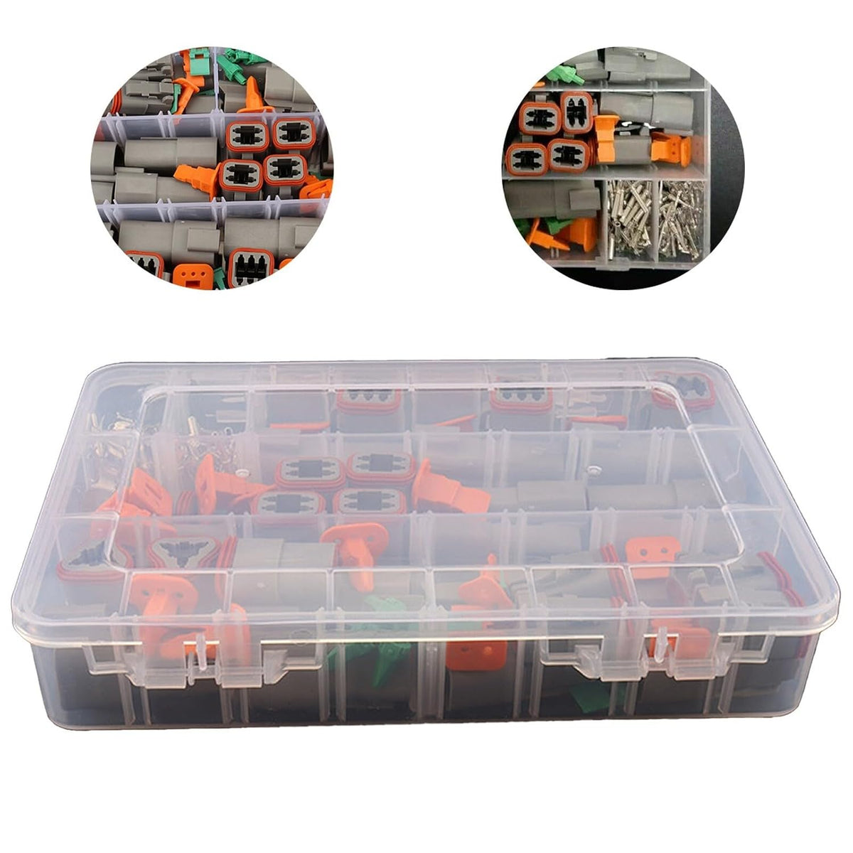 ya 16 10.20 baidi 250-piece Pack of Deutsch DT Series Automotive Waterproof Wire Connector Plug kit DT06-2/3/4/6S-