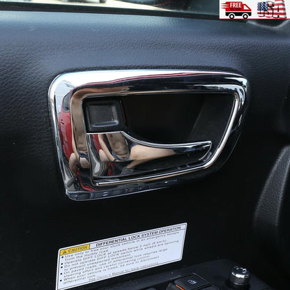 ya 5 8.10 4-pack silver front and rear door handle bowl covers for Toyota Tacoma 2016-22