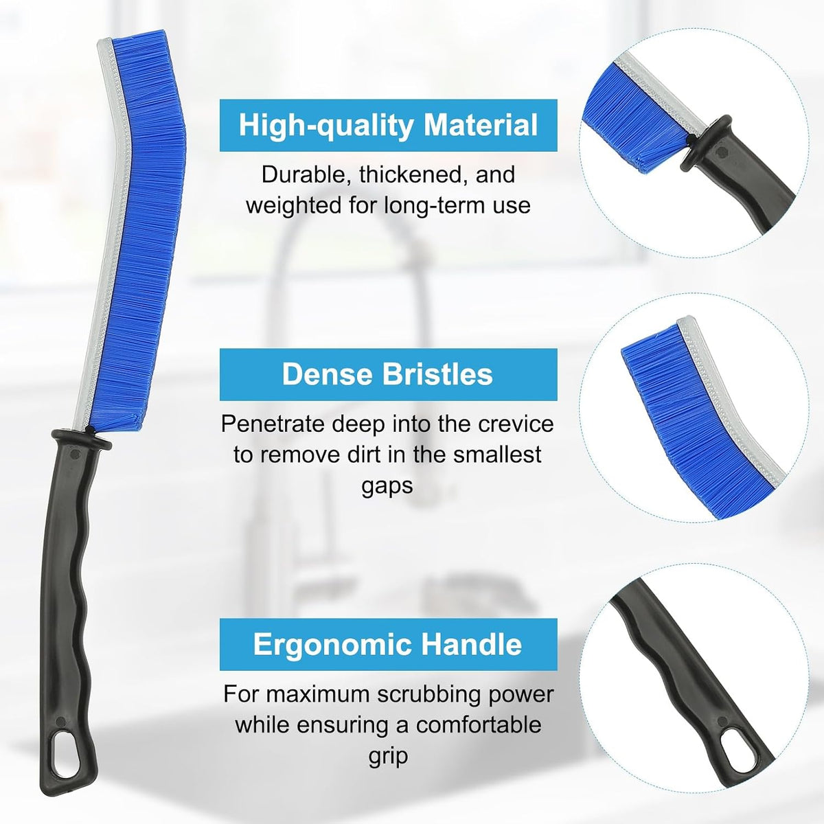ya 26 10.21 baidi Hard Bristle Crevice Cleaning Brush, 5 Pcs Gap Cleaning Brush, 5 Colors