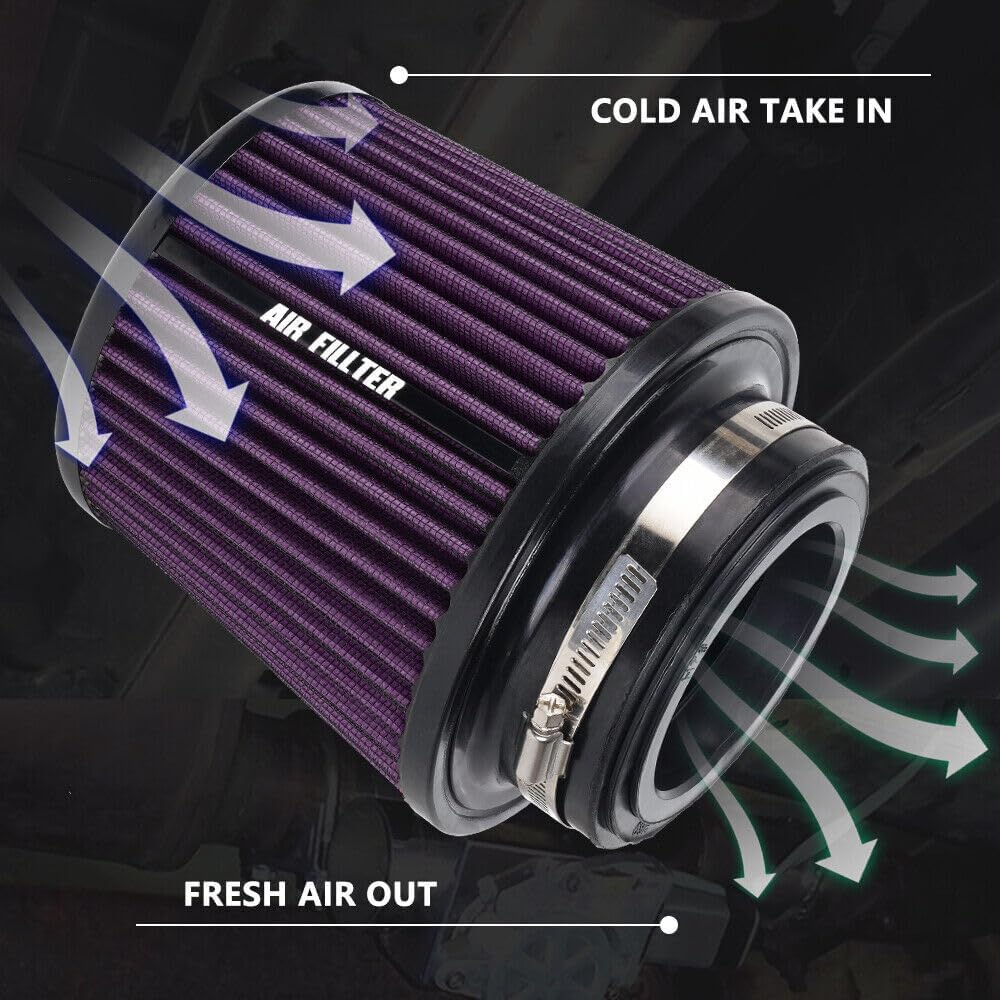 ya 13 9.15 baidi Purple 3, 3.5, 4 Inlet, 6.5 Tall High Per for MAN ce Cold Air Intake Air Filter