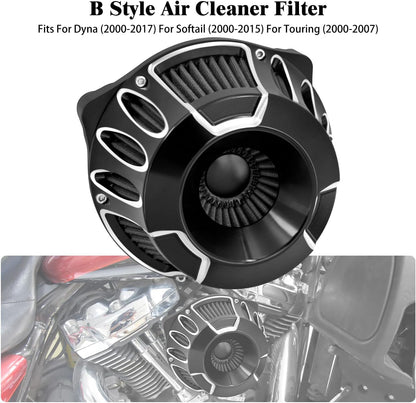 ya 8 8.24 baidi Hollow Cut Air Cleaner Filter Gray Intake for Harley Road Electra Glide 00-2007