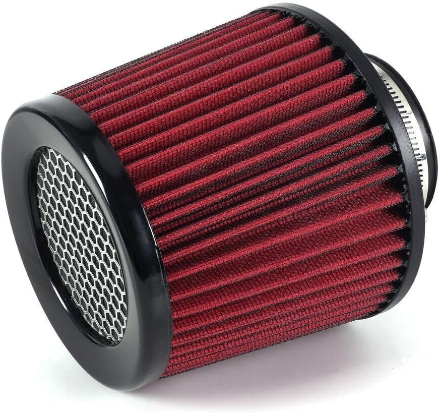 ya 13 9.15 baidi High Flow Inlet Cold Air Intake Cone Replacement Dry Air Filter RED 3 76mm