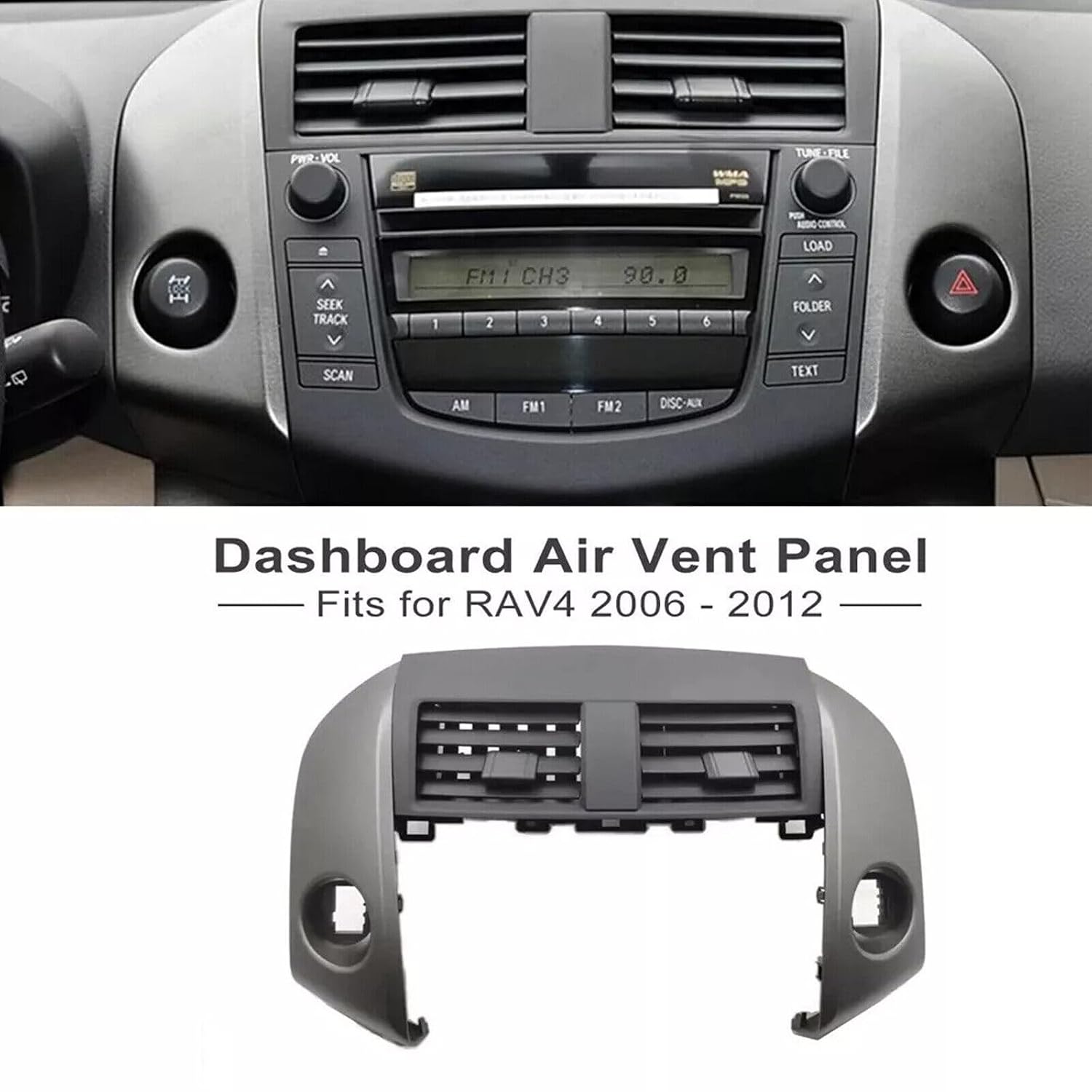 ya 6 8.24 baidi for Toyota RAV4 2006-2012 Dash Center Instrument Panel Replacement Trim Cover