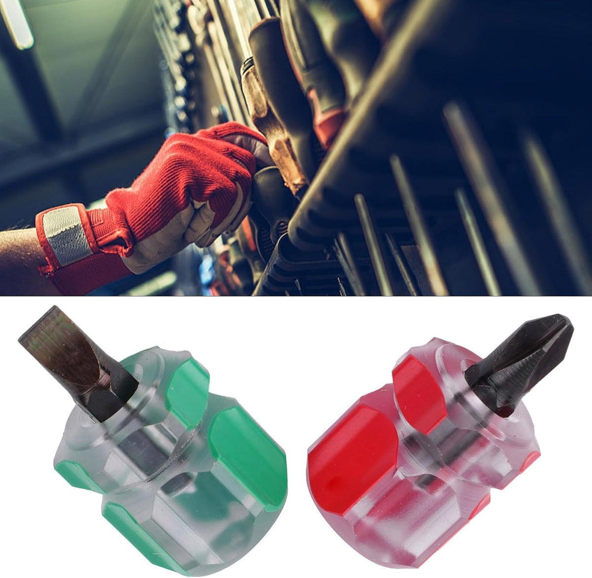 ya 26 10.21 baidi 2pcs Small Flat Head/Cross-Head Screw Driver Screwdriver Repair Tools
