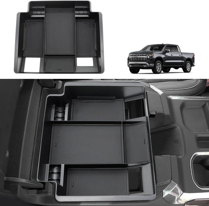 ya 5 8.10 For 2022-2024 for Chevy for Silverado Cab Center Console Storage Box Organizer Accessory